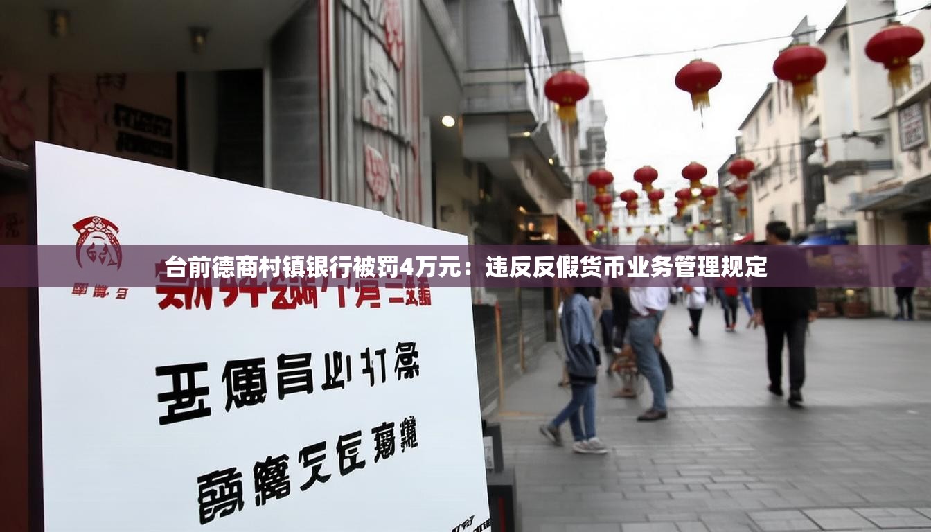 台前德商村镇银行被罚4万元：违反反假货币业务管理规定