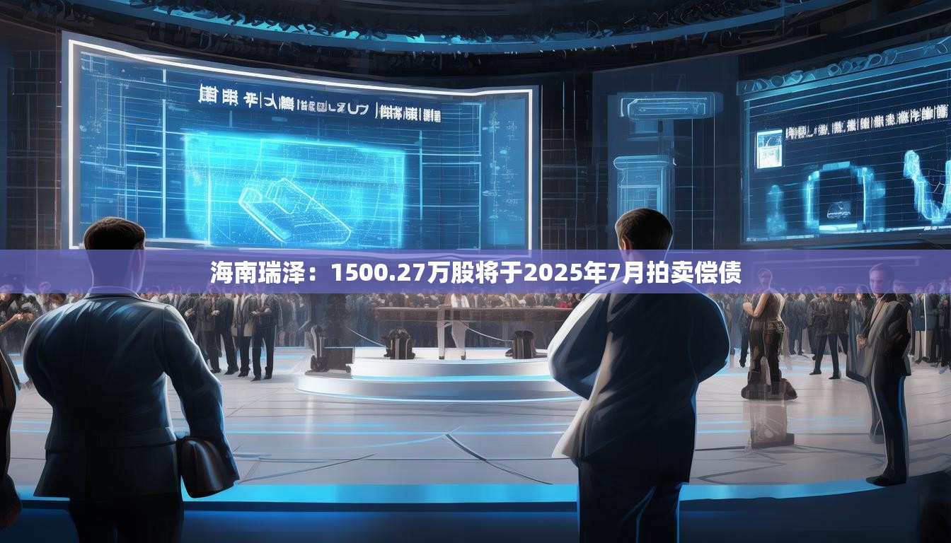 海南瑞泽：1500.27万股将于2025年7月拍卖偿债