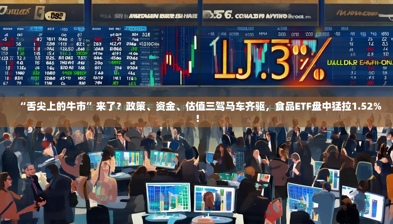 “舌尖上的牛市”来了？政策、资金、估值三驾马车齐驱，食品ETF盘中猛拉1.52%！
