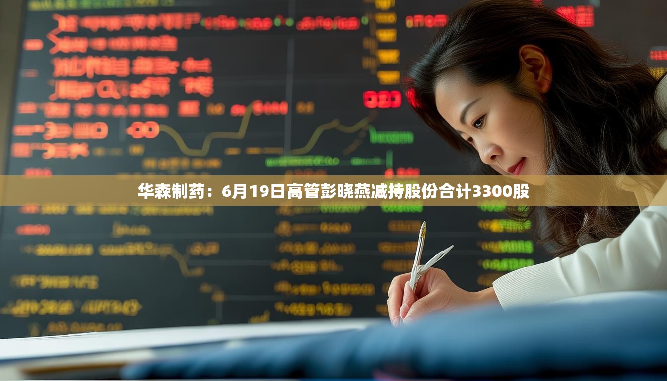 华森制药：6月19日高管彭晓燕减持股份合计3300股