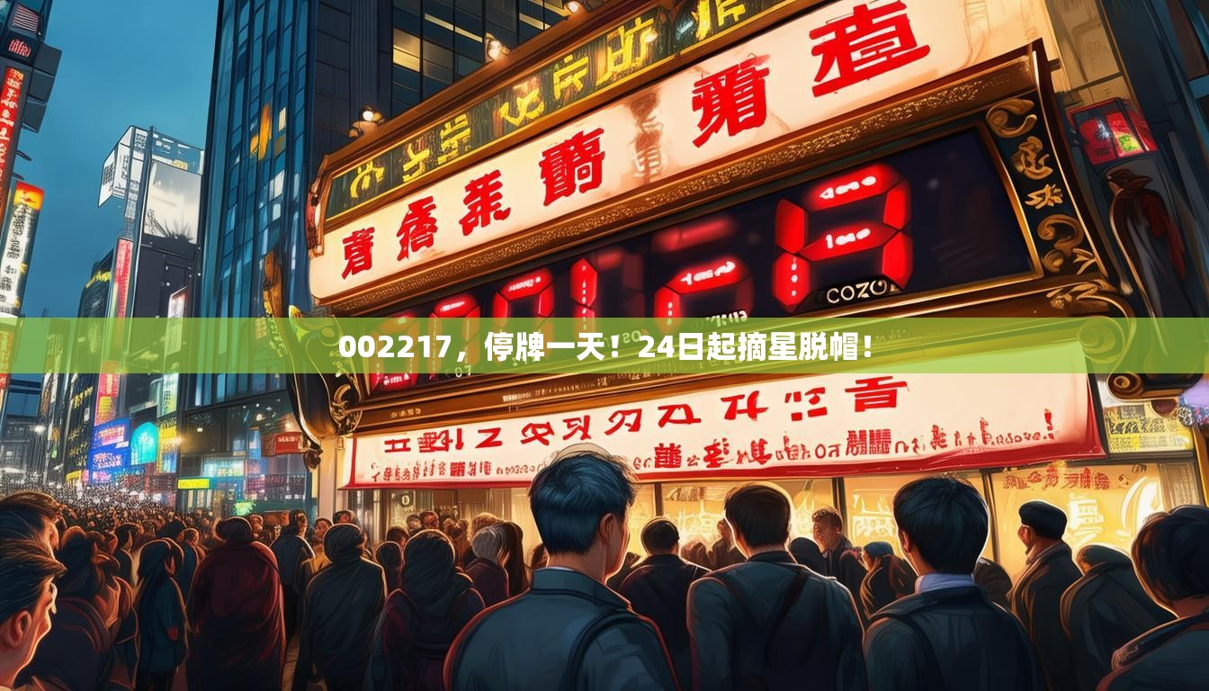 002217，停牌一天！24日起摘星脱帽！