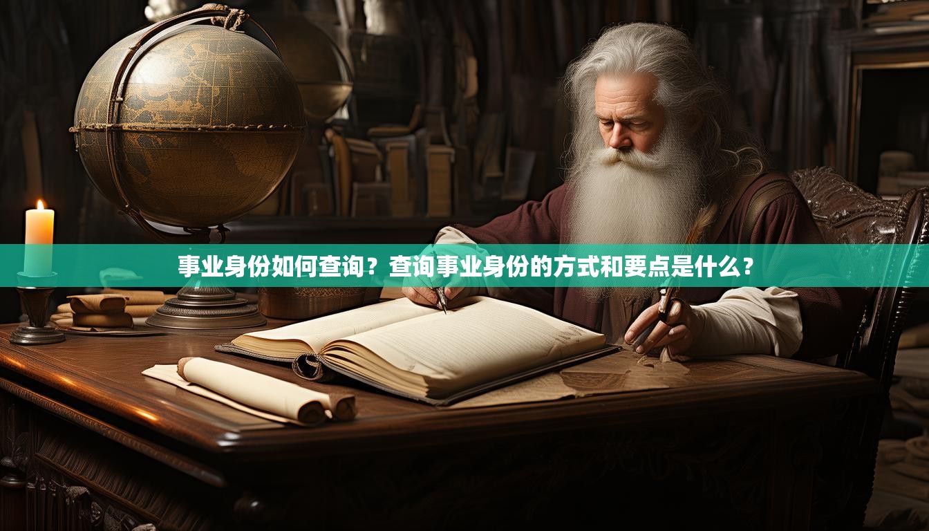 事业身份如何查询？查询事业身份的方式和要点是什么？