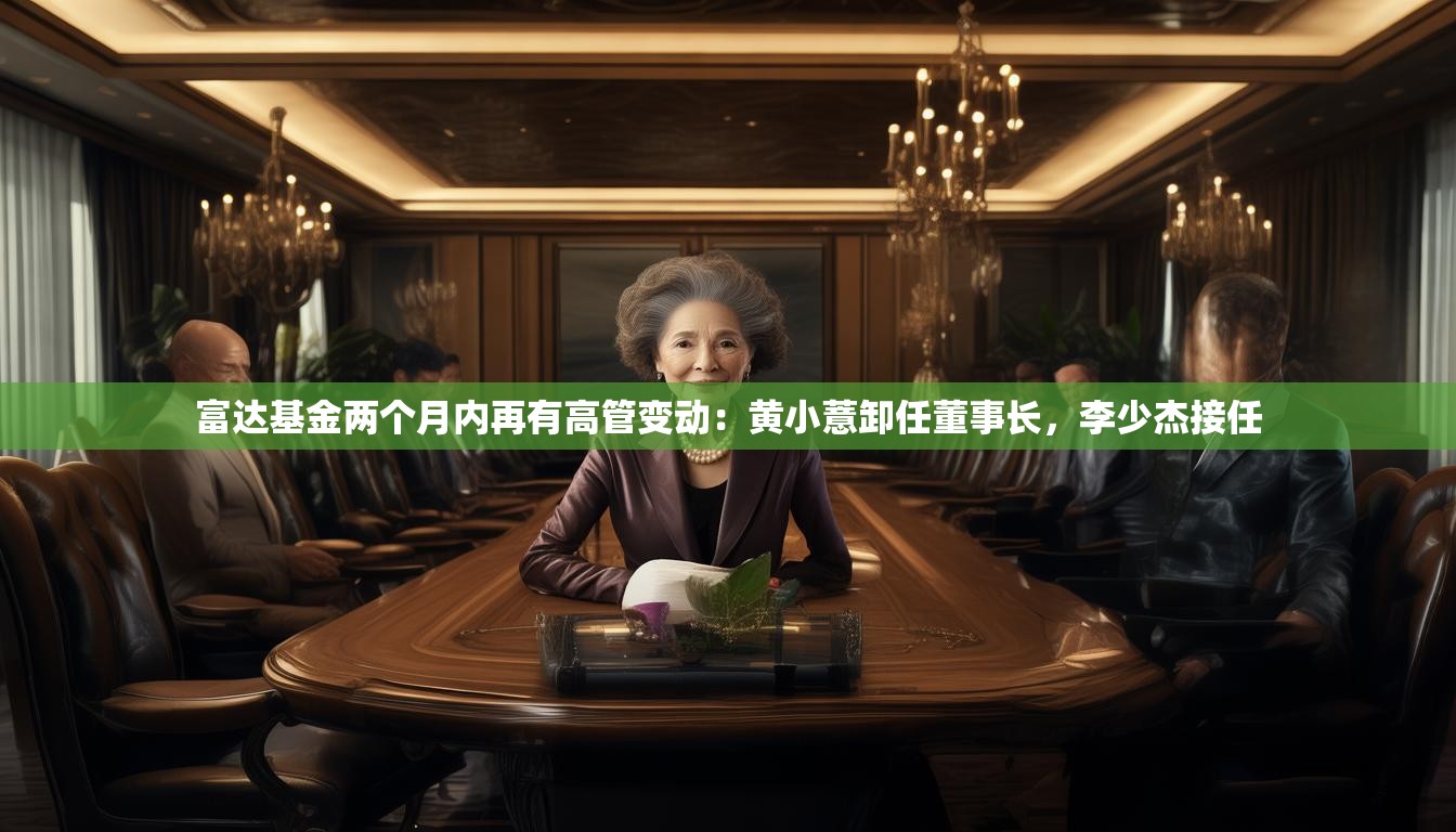 富达基金两个月内再有高管变动：黄小薏卸任董事长，李少杰接任